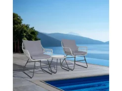 Amalfi Rattan Sitzgruppe Outdoor Gartenlounge 2 Personen Balkonset Hell*SVITA Discount