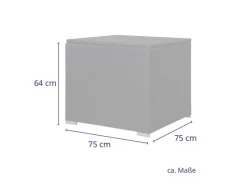 Auflagenbox Polyrattan Gartenbox Erweiterung Box Lugano/California*SVITA