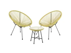 SVITA Lounge-Gartenmöbel|Bali Balkon Möbel Set Lounge Garnitur Relax Egg-Chair Flecht-Design