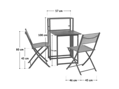 SVITA Gartenmöbel-Sets|Balkon-Set Platzsparend Balkon-Möbel Kleiner Balkon Klappbar