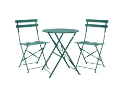 Berlin Balkonmöbel Bistroset Stuhl Tisch Garten Bistro Cafe Metall Klappmöbel*SVITA New