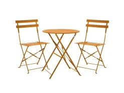 SVITA Gartenmöbel-Sets|Balkonmöbel|Berlin Balkonmöbel Bistroset Stuhl Tisch Garten Bistro Cafe Metall Klappmöbel