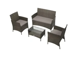 SVITA Lounge-Gartenmöbel|Brooklyn Polyrattan Sitzgruppe Lounge Gartenmöbel Set