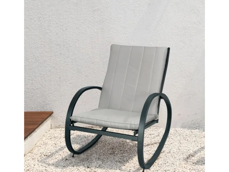 SVITA Gartenstühle|Eiby Deluxe Schaukelstuhl Schaukelsessel Outdoor Armlehne