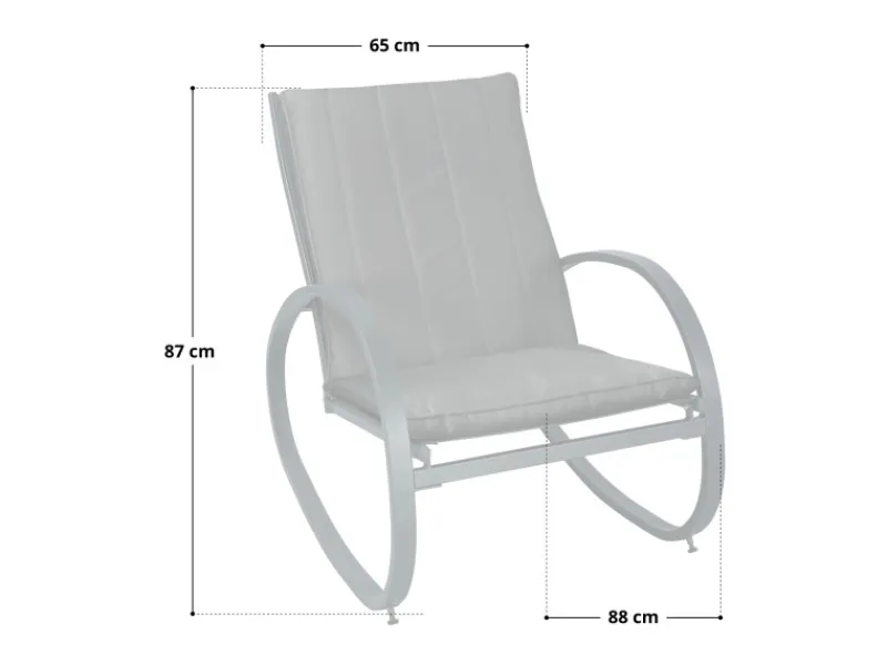 SVITA Gartenstühle|Eiby Deluxe Schaukelstuhl Schaukelsessel Outdoor Armlehne