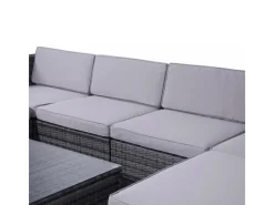 SVITA Lounge-Gartenmöbel|Lugano Polyrattan Lounge Gartenmöbel Set Gartenlounge Gartensofa