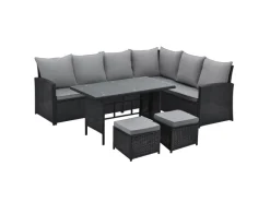 Monroe Garten-Lounge Set Polyrattan Lounge-Möbel Sitzgruppe*SVITA Online