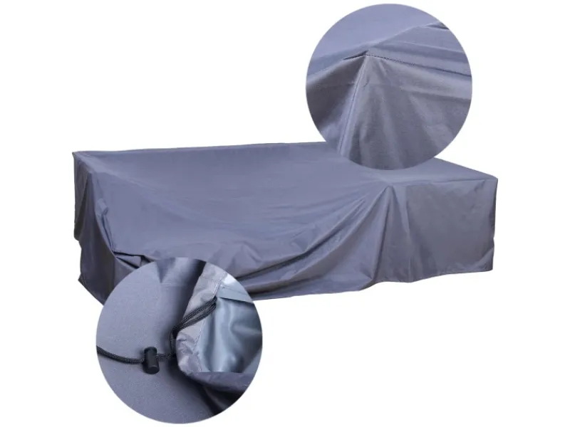 SVITA Sitzkissen|Gartenmöbel-Sets|Monroe Garten-Lounge Set Abdeckhaube Polyrattan Lounge-Möbel Sitzgruppe