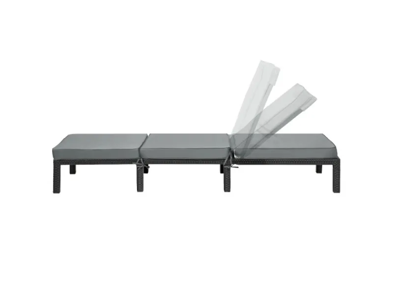 Peach Gartenliege mit Polster Klappbar Polyrattan*SVITA Hot