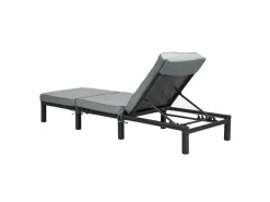 Peach Gartenliege mit Polster Klappbar Polyrattan*SVITA Hot