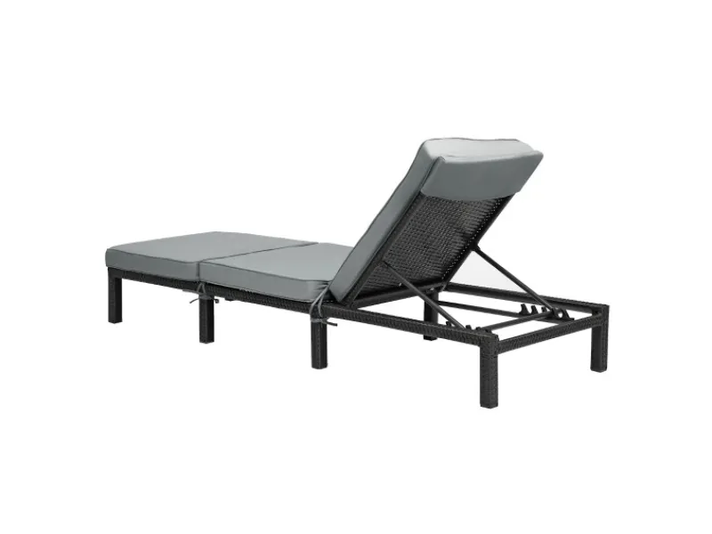 Peach Gartenliege mit Polster Klappbar Polyrattan*SVITA Hot