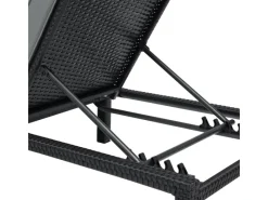 Peach Gartenliege mit Polster Klappbar Polyrattan*SVITA Hot