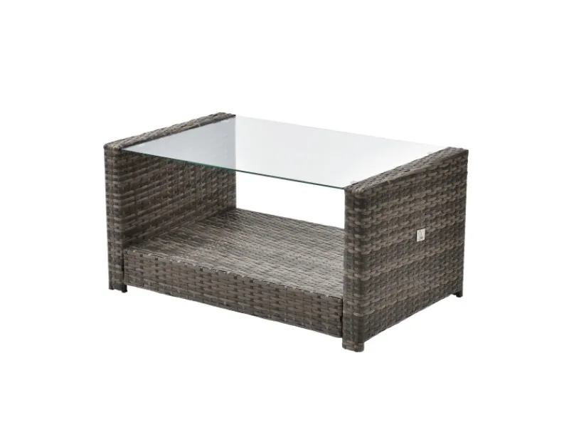 Roma Polyrattan Set Sitzgruppe Lounge Tisch Garnitur Gartenmöbel*SVITA Discount