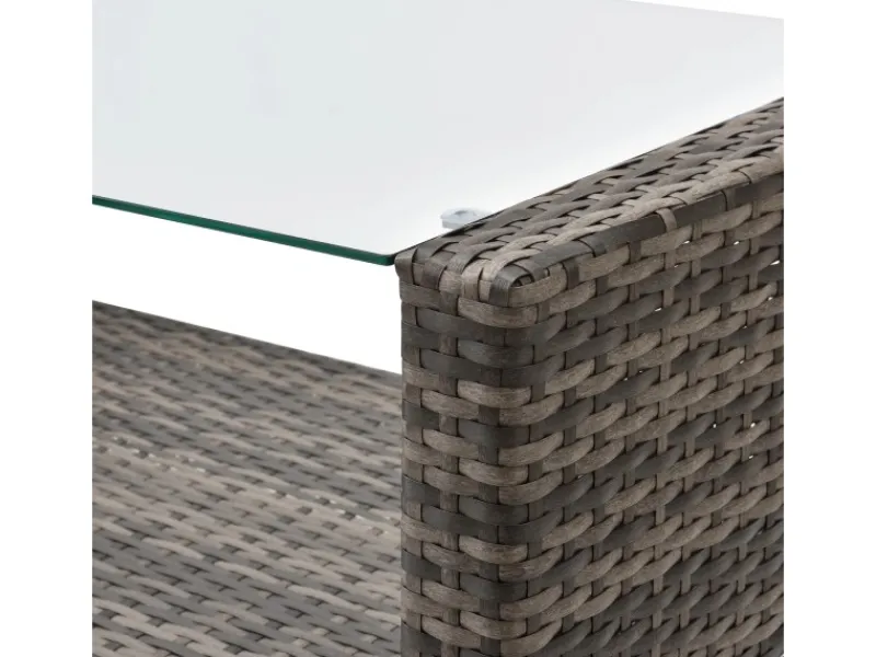 Roma Polyrattan Set Sitzgruppe Lounge Tisch Garnitur Gartenmöbel*SVITA Discount