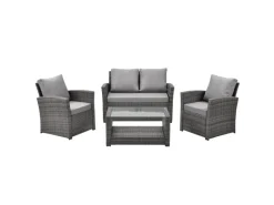 Roma Polyrattan Set Sitzgruppe Lounge Tisch Garnitur Gartenmöbel*SVITA Hot