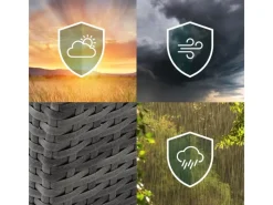 Roma Polyrattan Set Sitzgruppe Lounge Tisch Garnitur Gartenmöbel*SVITA Hot