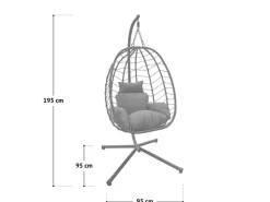 Shelly Hängesessel Mit Gestell Hängestuhl Hängesitz Hängekorb*SVITA Outlet