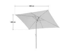 Sonnenschirm 3x2m Balkonschirm Rechteckig Mit Sonnenschutz Matt*SVITA New