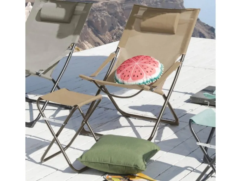 SVITA Sonnenliegen|Tomra Liegestuhl Mit Hocker Klappbar Campingstuhl Kopfkissen