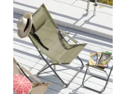 SVITA Sonnenliegen|Tomra Liegestuhl Mit Hocker Klappbar Campingstuhl Kopfkissen