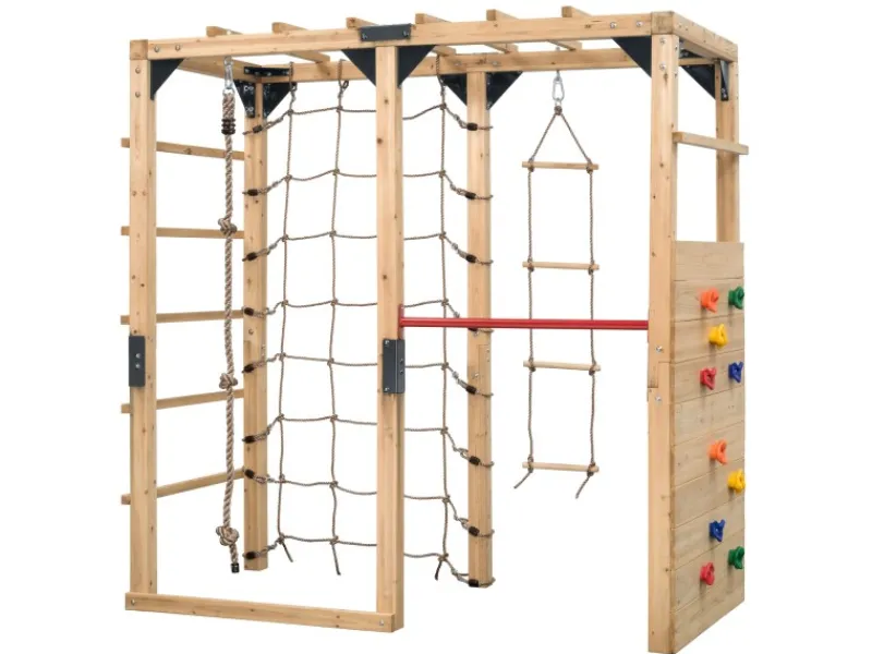 Swing King Klettergerüst Jack 215 cm x 209 cm x 100 cm Natur FSC®*SwingKing