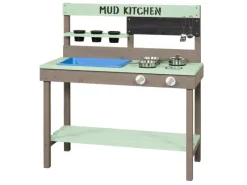 Swing King Spielküche Mud Kitchen 88 cm x 77 cm x 34 cm Grau-Grün FSC®*SwingKing Clearance