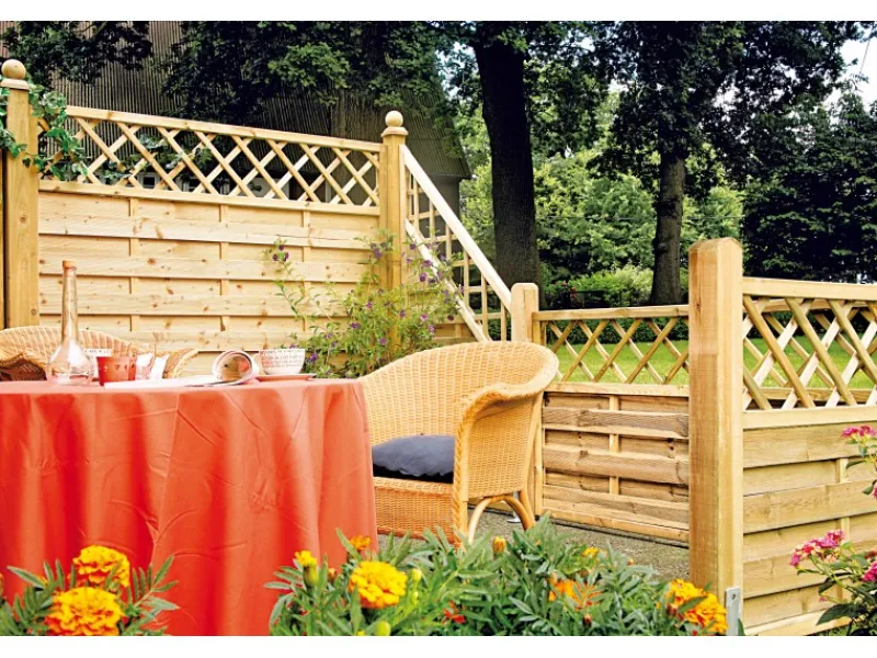 T & J Sichtschutzzaun Maxi-Massiv-Ranki Grün 180 x 180 cm*Tetzner und Jentzsch Online