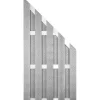 T & J WPC-Sichtschutzzaun Dalian Ecke Alu/Grau gebürstet 90 x 180/90 cm*Tetzner und Jentzsch Best