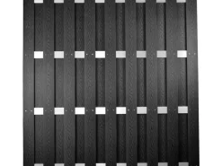 T & J WPC-Sichtschutzzaun Dalian Alu/Anthrazit gebürstet 180 x 180 cm*Tetzner und Jentzsch Online