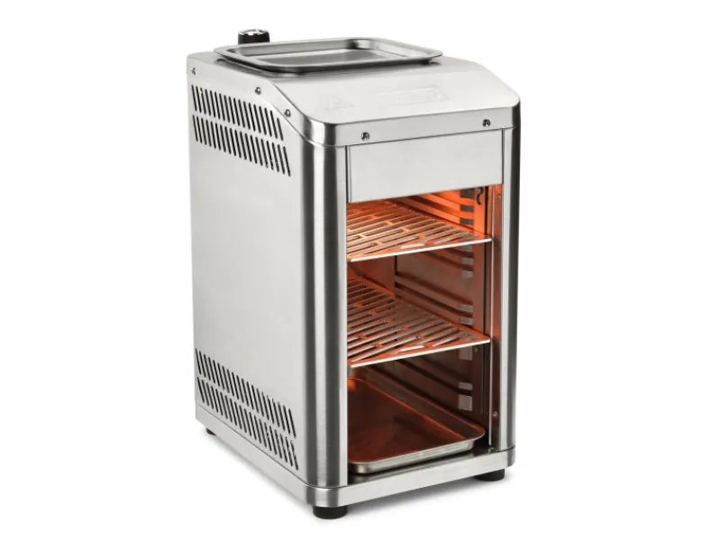 TAINO Gasgrills|Design Oberhitzegrill Gas Steakgrill 800 Grad Hochleistungsgrill Edelstahl Silber