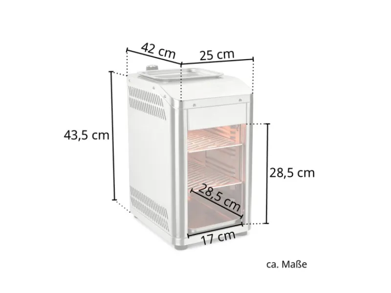 TAINO Gasgrills|Design Oberhitzegrill Gas Steakgrill 800 Grad Hochleistungsgrill Edelstahl Silber