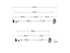 TAINO Grillzubehör|Drehspieß Für Gasgrill Platinum, Platinum Yamara und Black Grillspieß Edelstahl