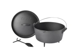 Dutch Oven Gusseisen 8L Set Deckelheber Ständer Zubehör Cast Iron*TAINO Outlet