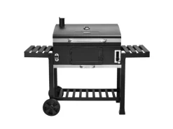 Hero XXL Smoker BBQ Grillwagen Holzkohlegrill Grill Räucherofen Schwarz*TAINO Discount