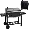 Hero XXL Smoker Set Mit Haube BBQ Grillwagen Holzkohlegrill Grill Räucherofen Schwarz*TAINO Sale