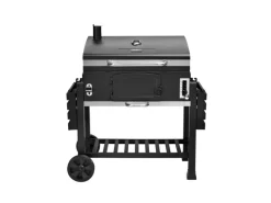 Hero XXL Smoker Set Mit Haube BBQ Grillwagen Holzkohlegrill Grill Räucherofen Schwarz*TAINO Sale