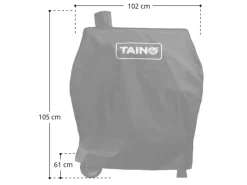 TAINO Smoker|Hero XXL Smoker Set Mit Haube Grillplatte BBQ Grillwagen Holzkohlegrill Grill Räucherofen