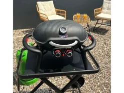 TAINO Tischgrills|Gasgrills|Kenai Gasgrill Klein Tischgrill Outdoorküche Aluguss Schwarz
