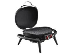 Kenai Set Gasgrill Abdeckhaube Gasdruckminderer Klein Tischgrill Outdoorküche Aluguss Schwarz*TAINO Discount