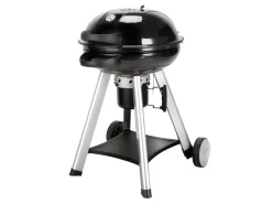 Neo Holzkohle-Kugelgrill Mit Klappbarem Deckel Kettle-Grill Ø 57cm Schwarz*TAINO