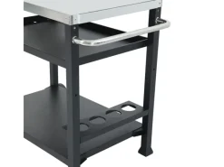 Nikan Grillwagen Grilltisch Rollwagen Grillständer Klein Mit Rollen Outdoor Balkon Garten Terrasse Schwarz*TAINO Outlet