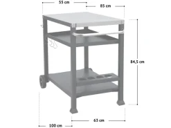 Nikan Grillwagen Grilltisch Rollwagen Grillständer Klein Mit Rollen Outdoor Balkon Garten Terrasse Schwarz*TAINO Outlet