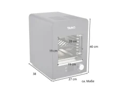 Oberhitzegrill Elektrisch 800 Grad Hochleistungsgrill Beef-Grill Steakgrill Schwarz*TAINO