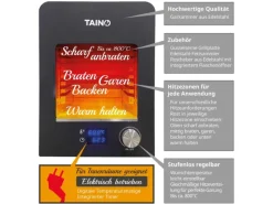 Oberhitzegrill Elektrisch 800 Grad Hochleistungsgrill Beef-Grill Steakgrill Schwarz*TAINO