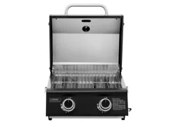 Platinum Compact Dark Tischgrill 2 Brenner Gasgrill Edelstahl Kompakt Camping BBQ*TAINO Best