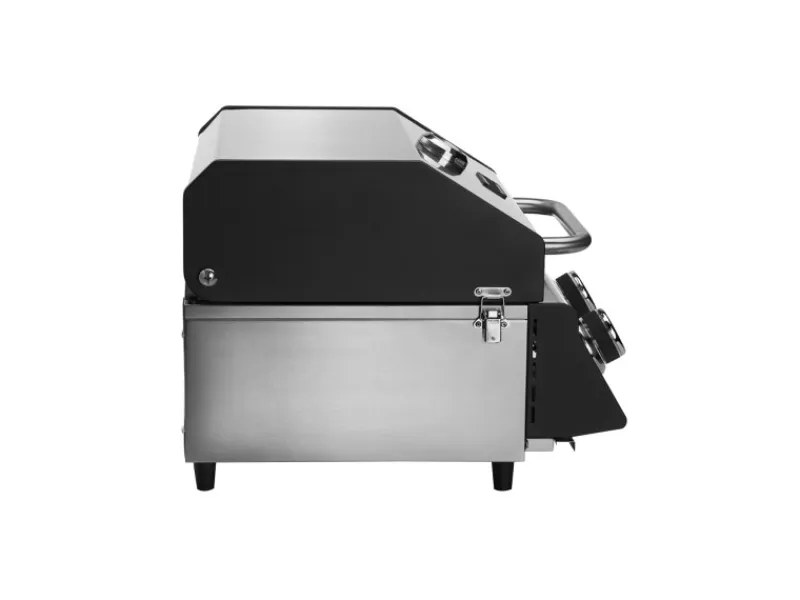TAINO Tischgrills|Gasgrills|Platinum Compact Tischgrill 2 Brenner Gasgrill Edelstahl Kompakt Camping BBQ