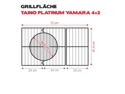 TAINO Gasgrills|Platinum Yamara 4+2 Gasgrill Edelstahl 4 Brenner Sear-Burner Backburner