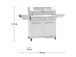 Platinum Yamara 6+2 Gasgrill Edelstahl 6 Brenner Sear-Burner Backburner*TAINO Best