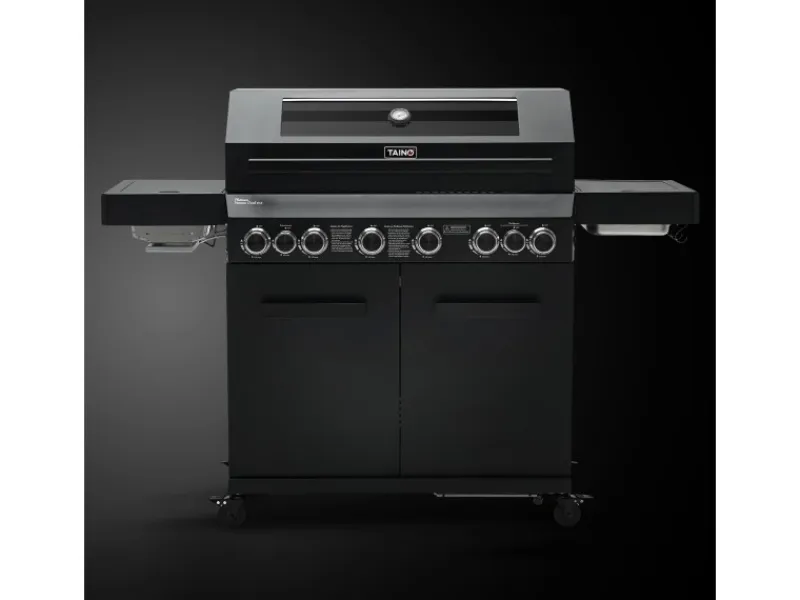 TAINO Gasgrills|Platinum Yamara Dark 6+2 Gasgrill Stahl 6 Brenner Sear-Burner Backburner