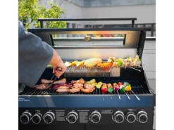 TAINO Gasgrills|Platinum Yamara Dark 6+2 Gasgrill Stahl 6 Brenner Sear-Burner Backburner